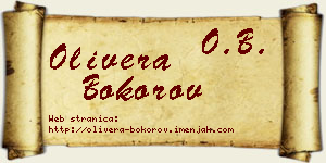 Olivera Bokorov vizit kartica